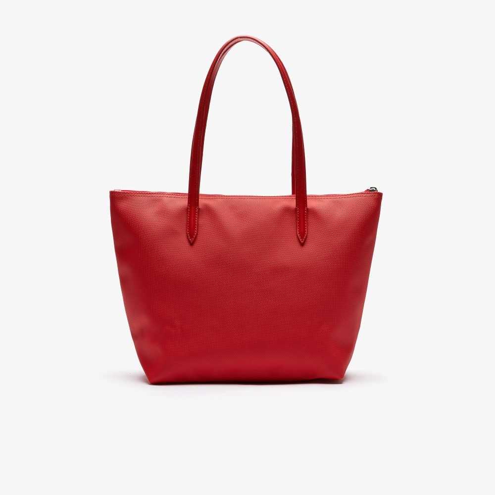 Lacoste L.12.12 Concept Small Zip Tote Bag High Risk Red | ZJQ-543618