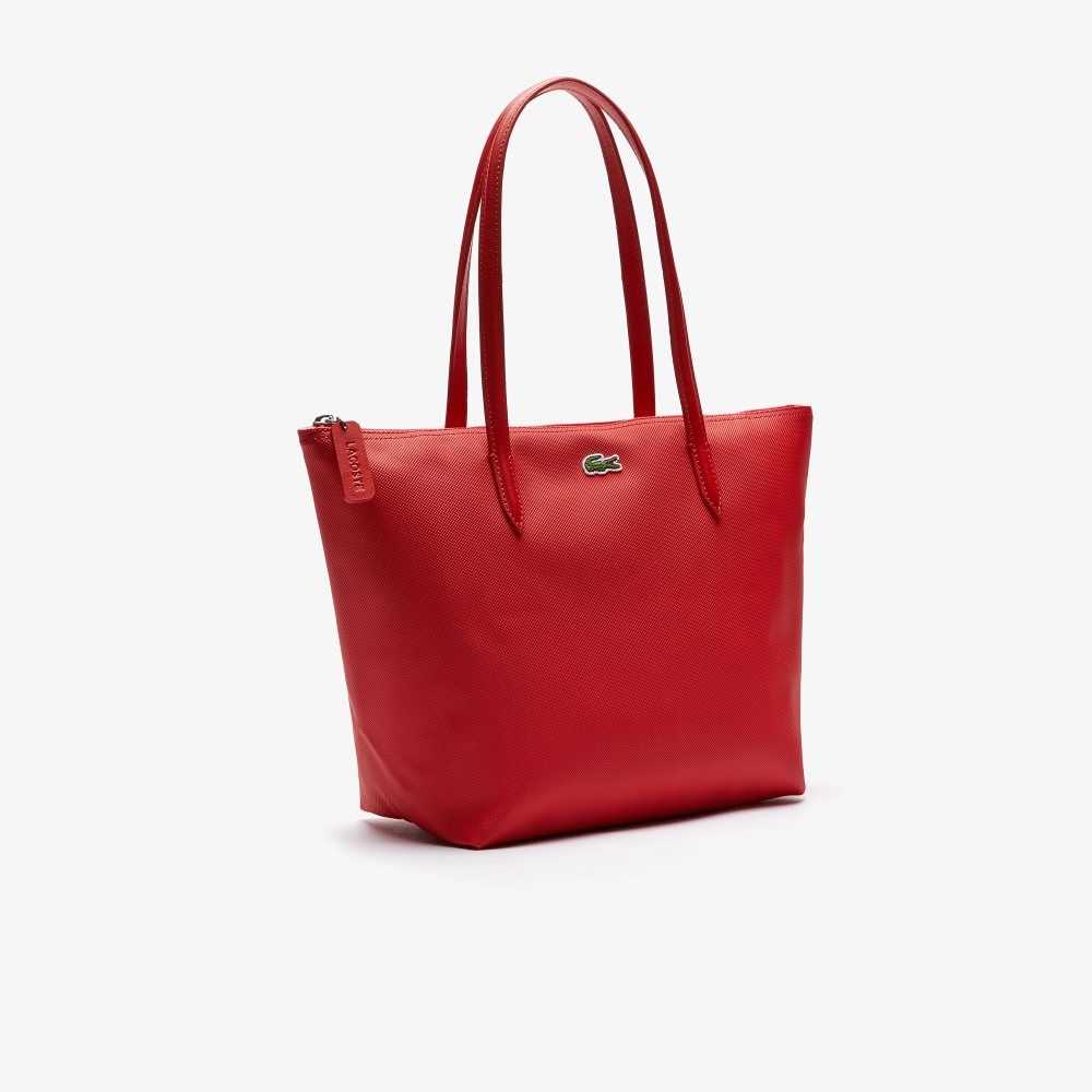 Lacoste L.12.12 Concept Small Zip Tote Bag High Risk Red | ZJQ-543618