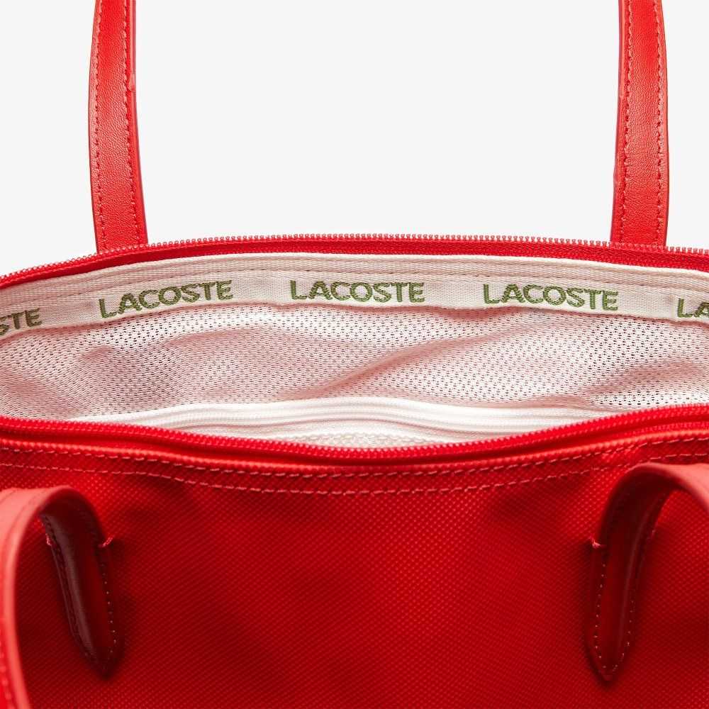 Lacoste L.12.12 Concept Small Zip Tote Bag High Risk Red | ZJQ-543618