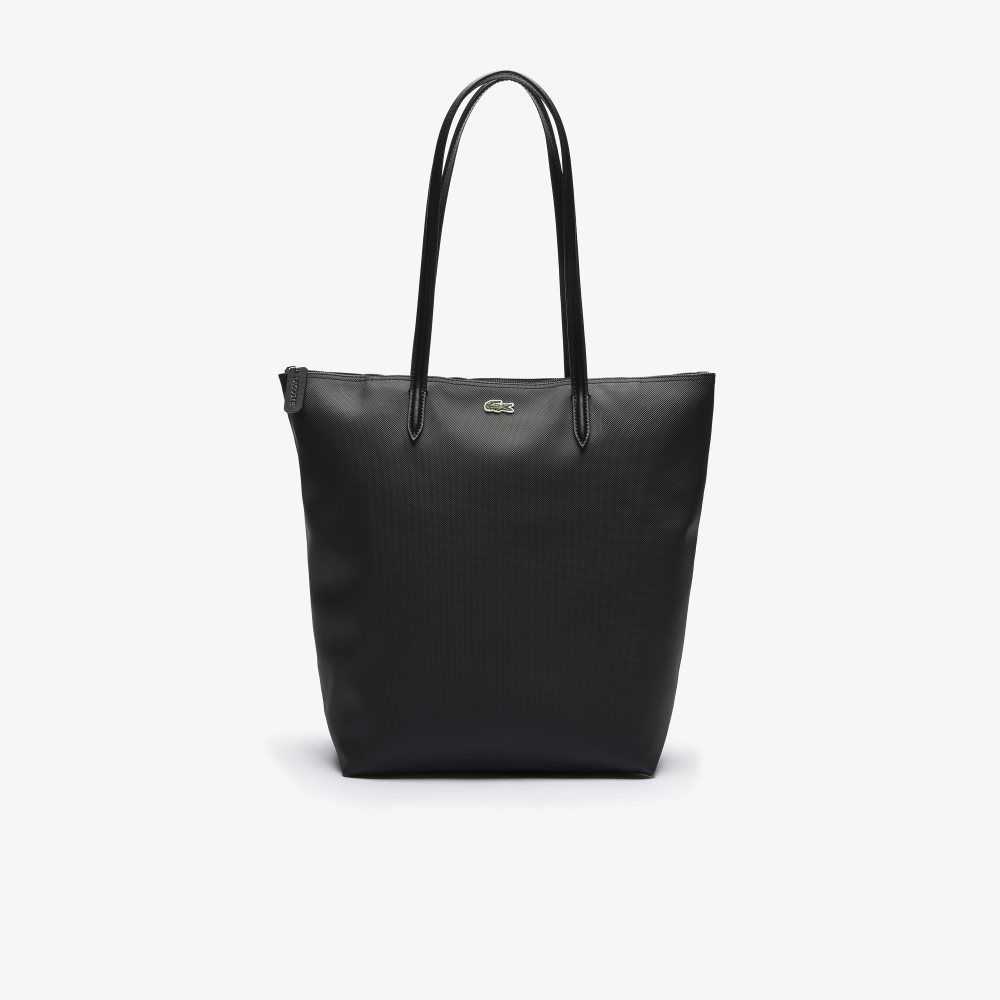 Lacoste L.12.12 Concept Vertical Zip Tote Bag Black | MKO-035784