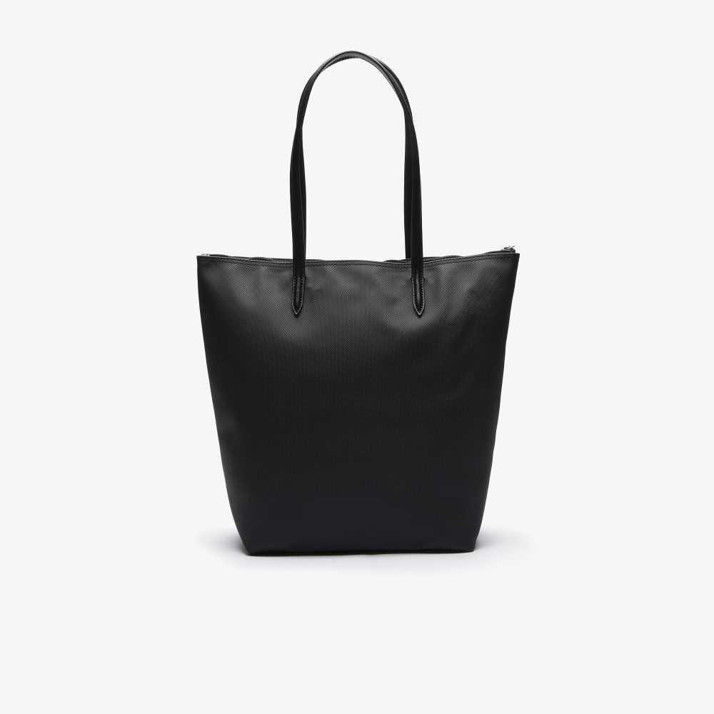 Lacoste L.12.12 Concept Vertical Zip Tote Bag Black | MKO-035784