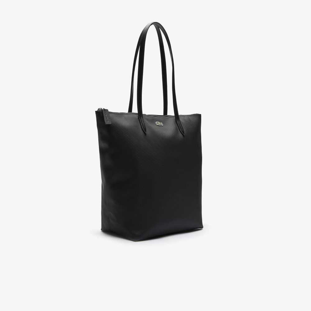 Lacoste L.12.12 Concept Vertical Zip Tote Bag Black | MKO-035784