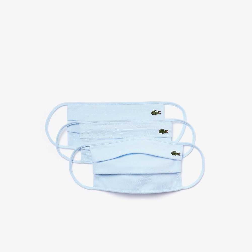 Lacoste L.12.12 Face Masks 3-Pack Light Blue | CDW-650743