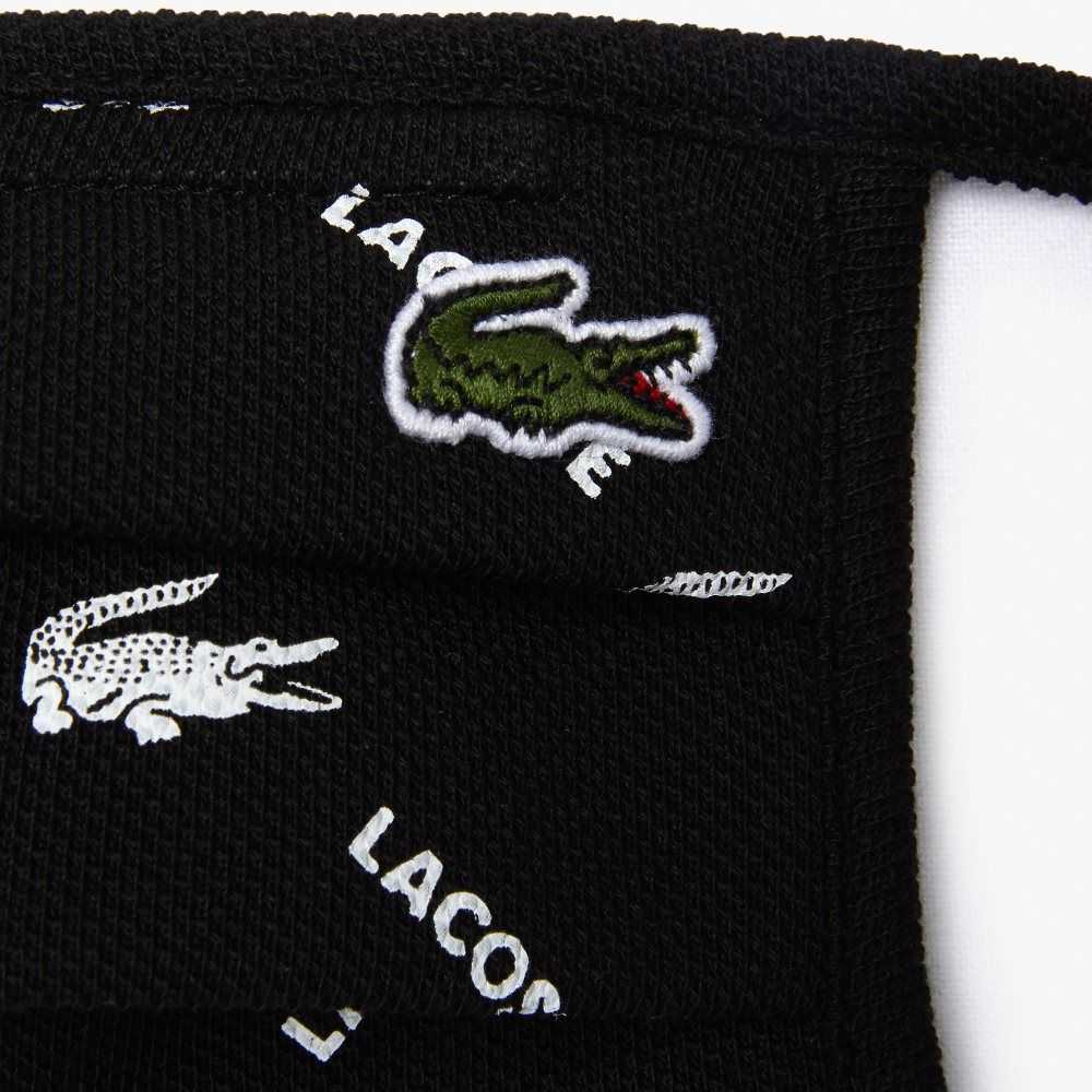 Lacoste L.12.12 Face Protection Adjustable Masks 3-Pack Black / White / Black / Green / White | CSY-079386