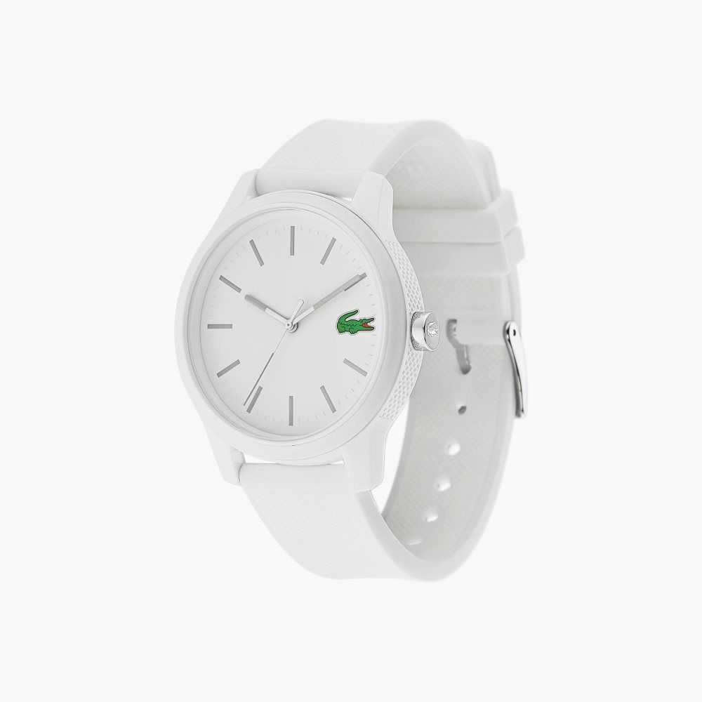 Lacoste L.12.12 White Silicone Strap Watch White | LOJ-047816