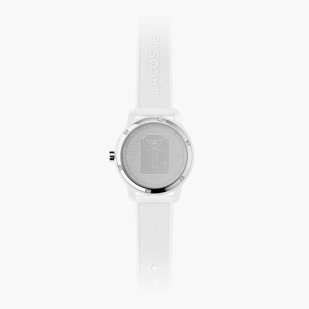 Lacoste L.12.12 White Silicone Strap Watch White | LOJ-047816