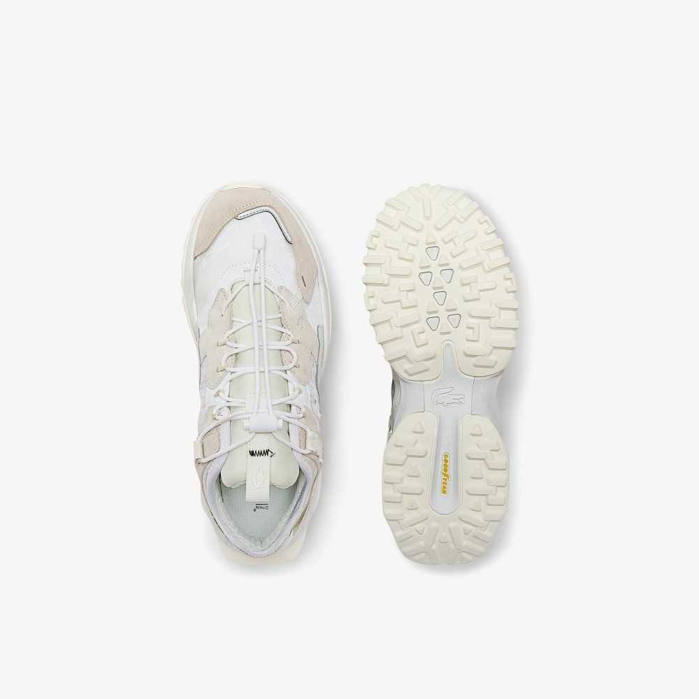 Lacoste L-Guard Breaker Leather Sneakers Off White/Off White | GHZ-913567