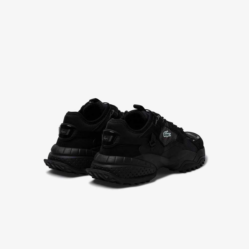 Lacoste L-Guard Breaker Textile and Suede Sneakers Blk/Blk | MNU-314829