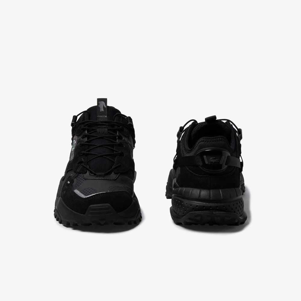 Lacoste L-Guard Breaker Textile and Suede Sneakers Blk/Blk | MNU-314829