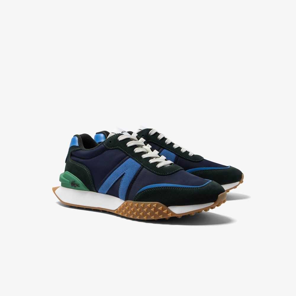 Lacoste L-Spin Deluxe Leather Sneakers Navy/Blue | BUZ-718945