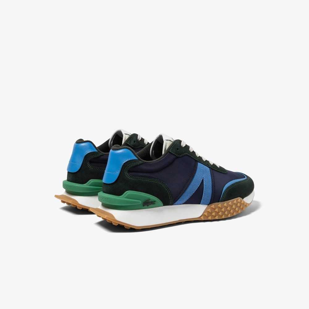 Lacoste L-Spin Deluxe Leather Sneakers Navy/Blue | BUZ-718945