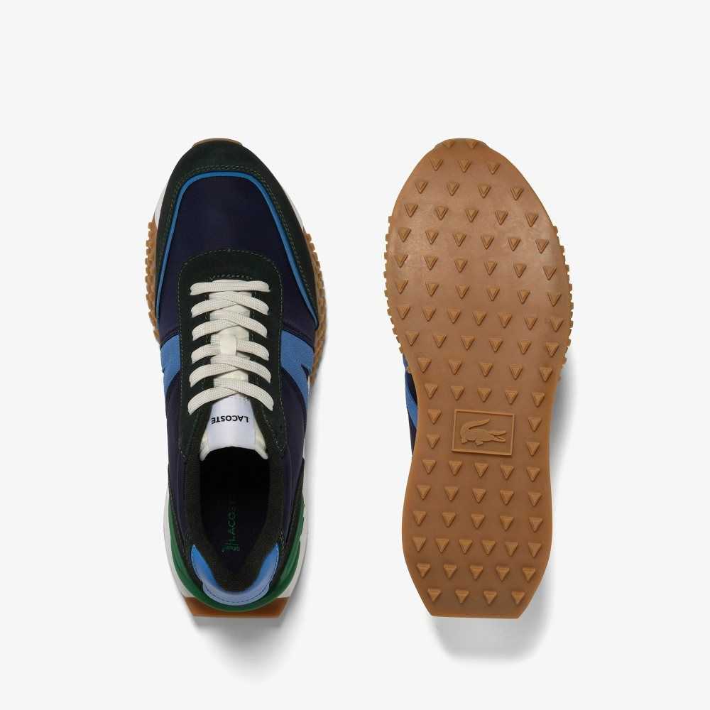 Lacoste L-Spin Deluxe Leather Sneakers Navy/Blue | BUZ-718945