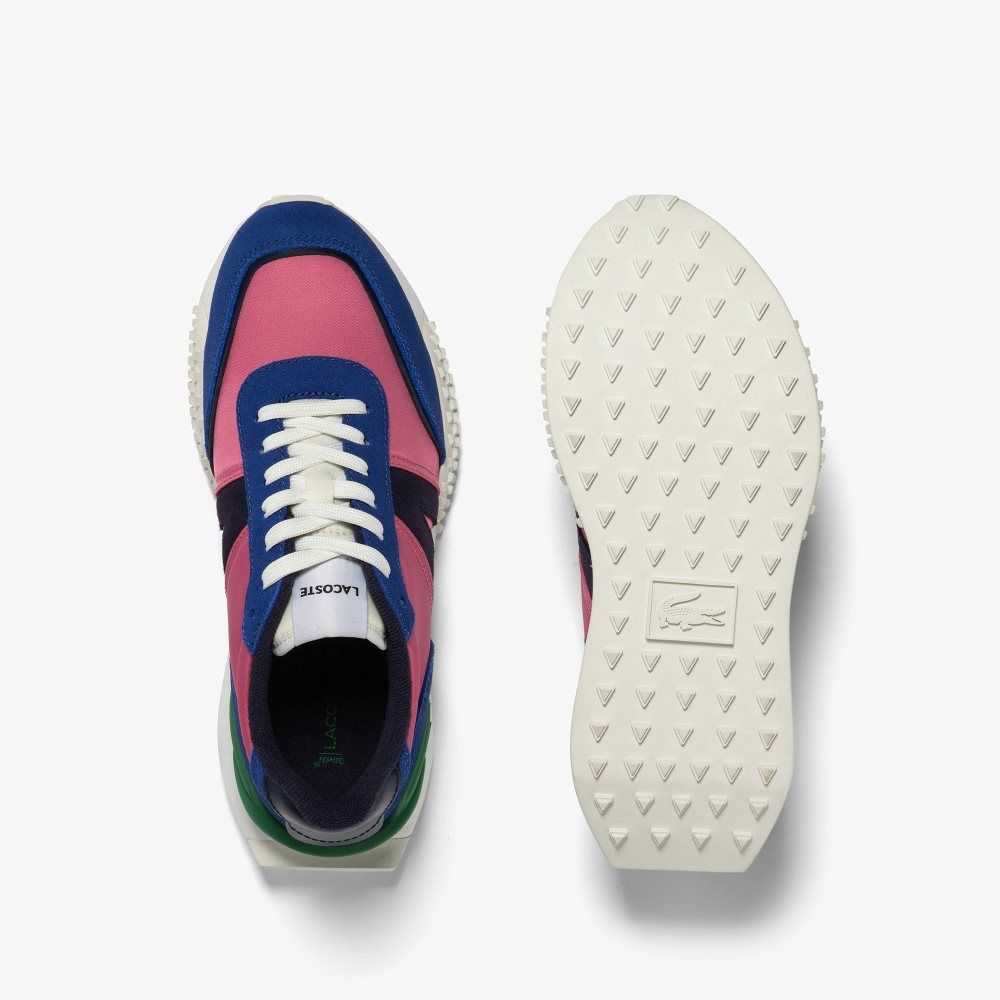 Lacoste L-Spin Deluxe Leather Sneakers Pnk/Blu | HNE-531846