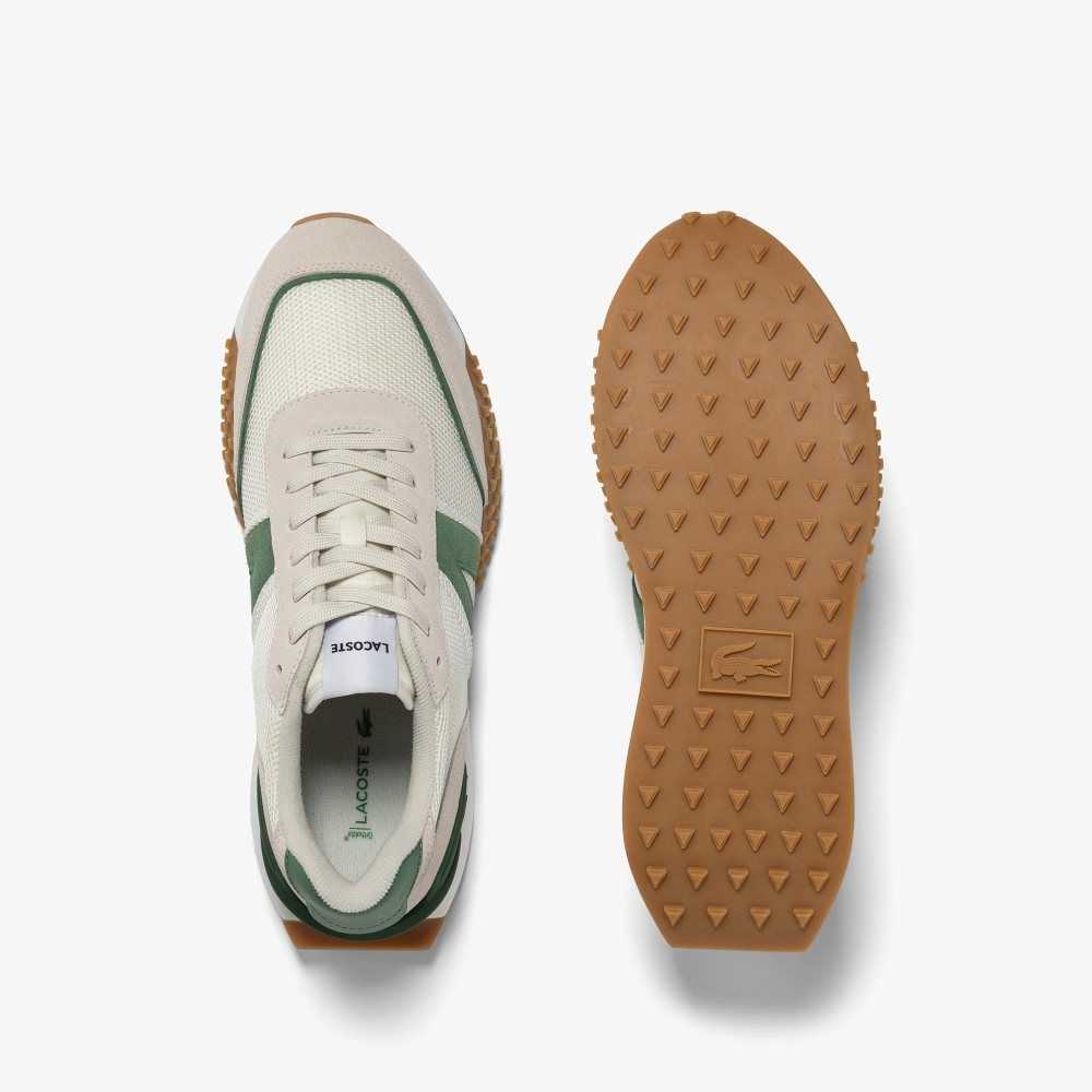 Lacoste L-Spin Deluxe Leather Sneakers White/Green | UHI-867429