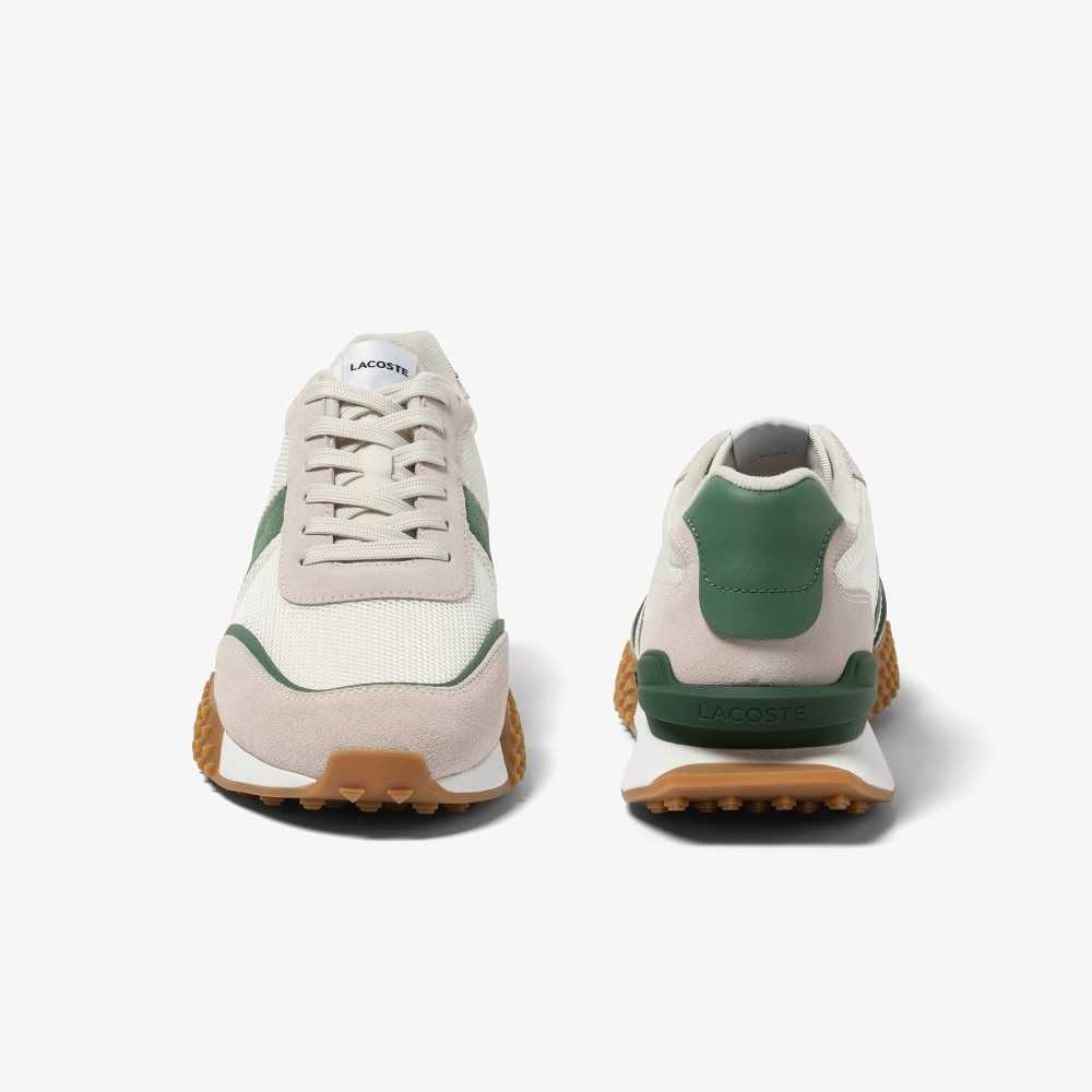 Lacoste L-Spin Deluxe Leather Sneakers White/Green | UHI-867429