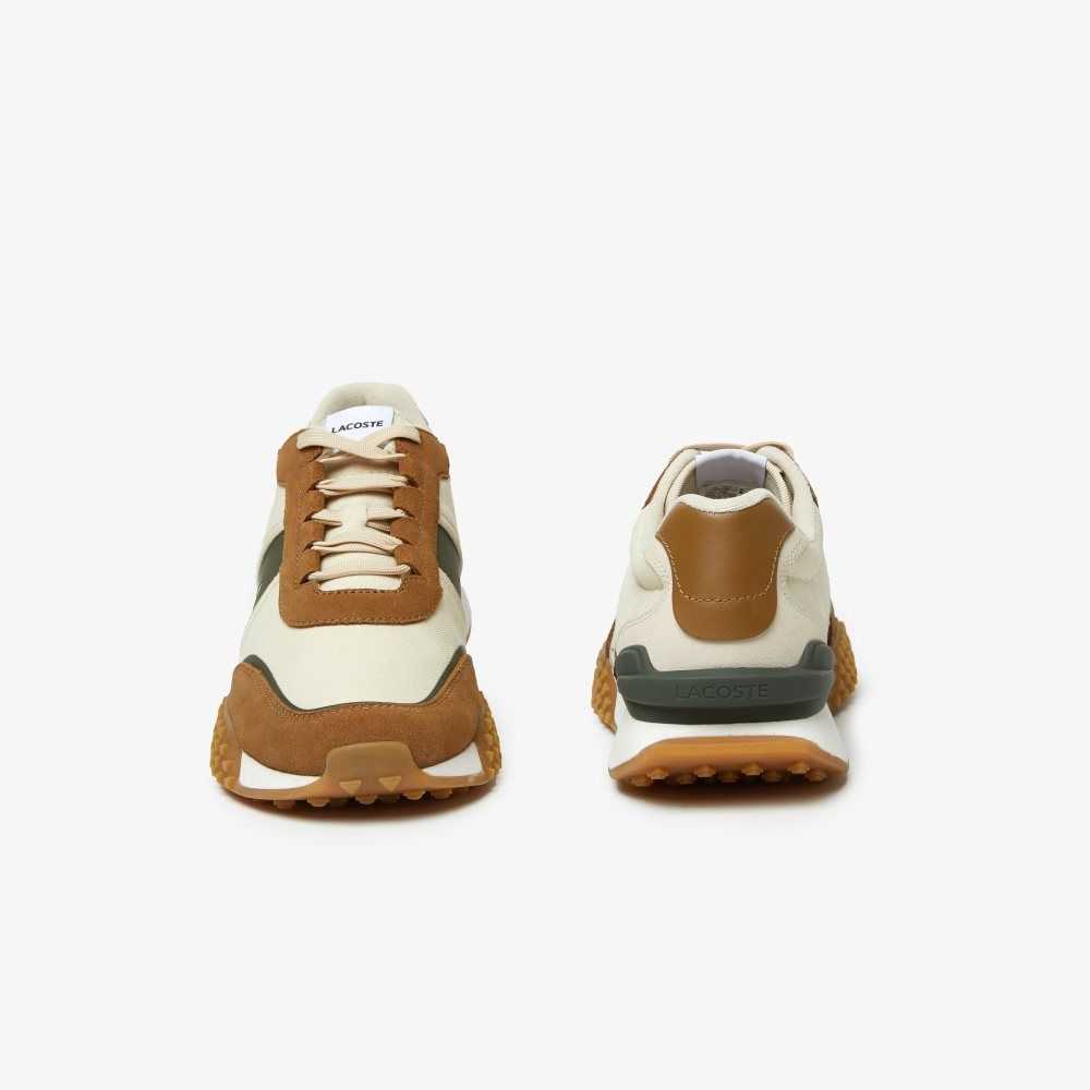 Lacoste L-Spin Deluxe Winter Leather Outdoor Shoes Tan/Gum | BDL-725981