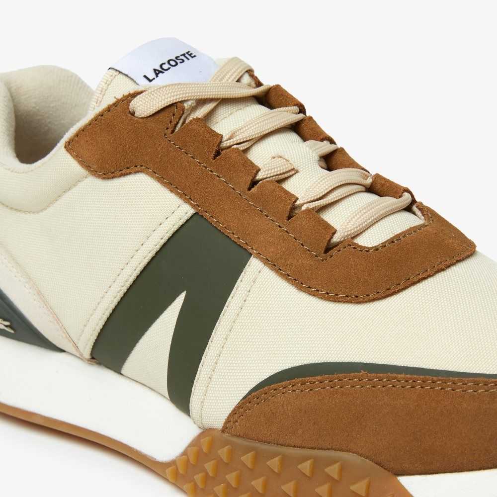 Lacoste L-Spin Deluxe Winter Leather Outdoor Shoes Tan/Gum | BDL-725981