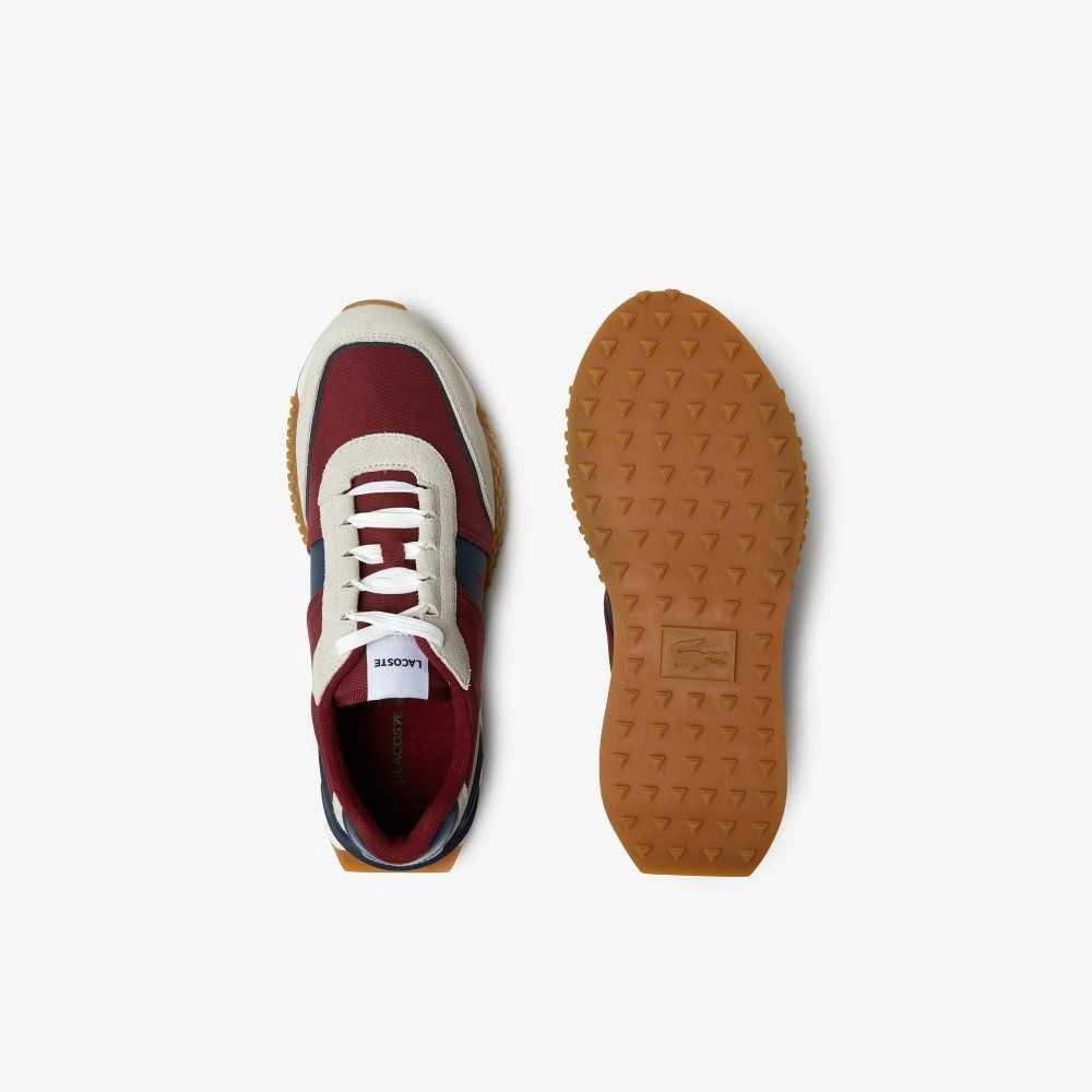 Lacoste L-Spin Deluxe Winter Leather Outdoor Shoes Nvy/Gum | FRZ-619542