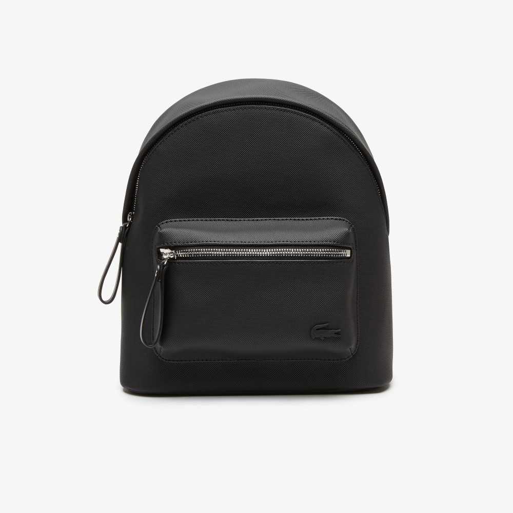 Lacoste Large Front Pocket Backpack Black | AYS-251689