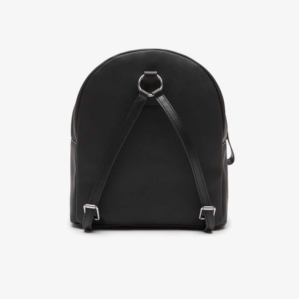 Lacoste Large Front Pocket Backpack Black | AYS-251689