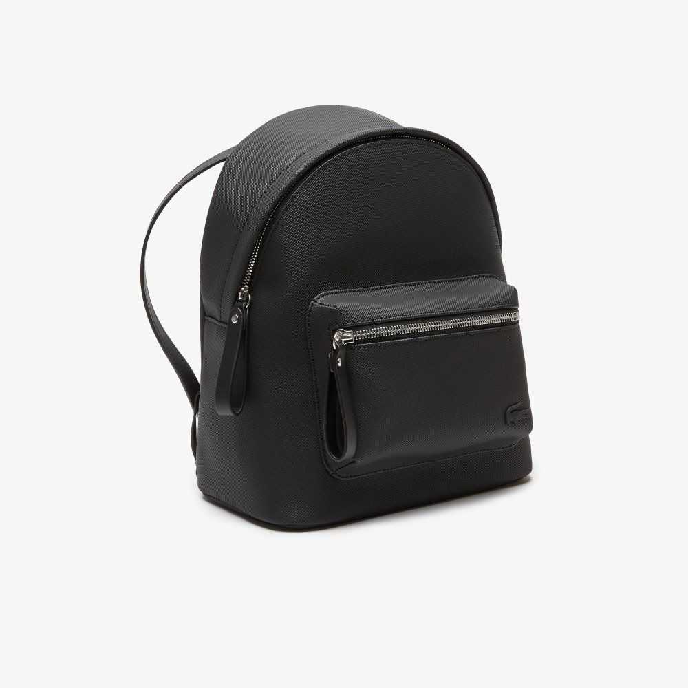 Lacoste Large Front Pocket Backpack Black | AYS-251689