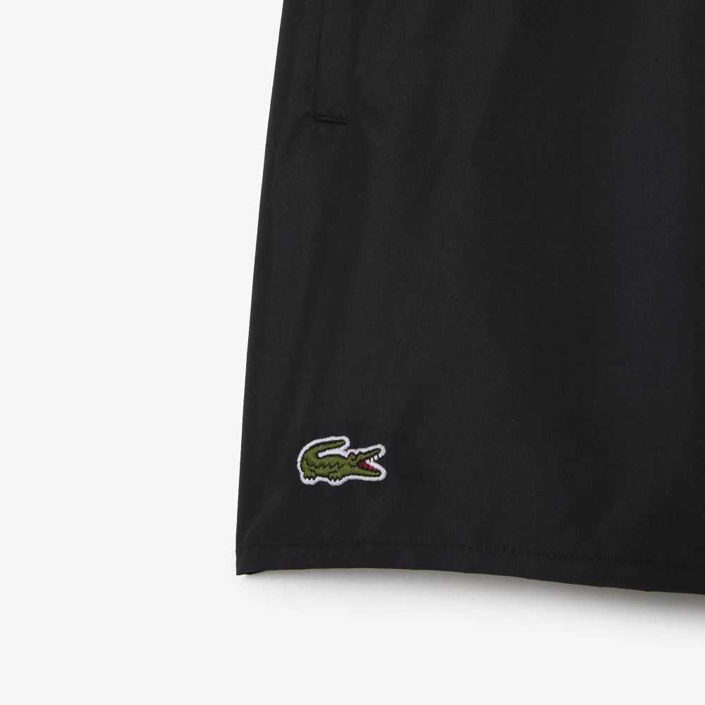 Lacoste Light Quick-Dry Swim Shorts Black / Green | KOU-745210