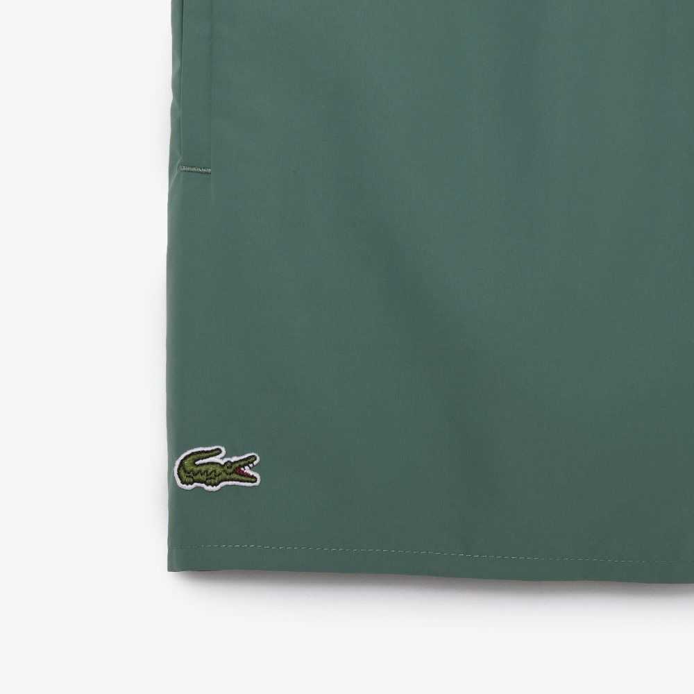 Lacoste Light Quick-Dry Swim Shorts Khaki Green / Green | TJH-725109