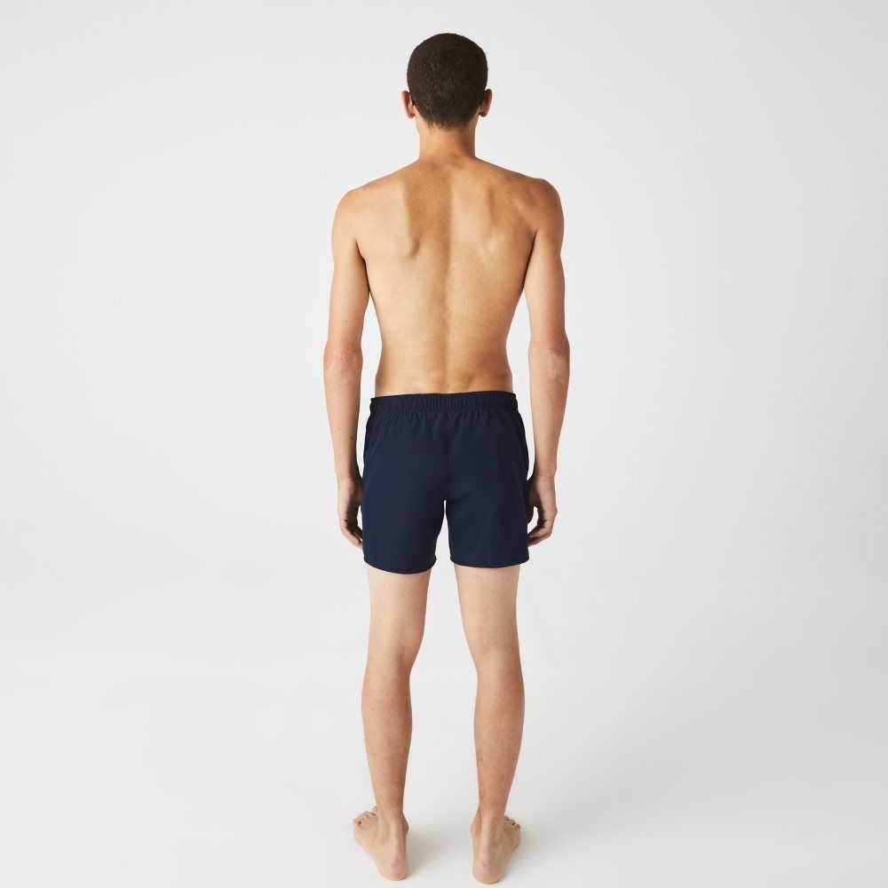 Lacoste Light Quick-Dry Swim Shorts Navy Blue / Black | EPL-062354