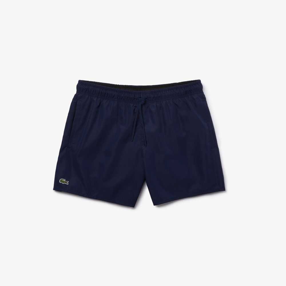 Lacoste Light Quick-Dry Swim Shorts Navy Blue / Black | EPL-062354