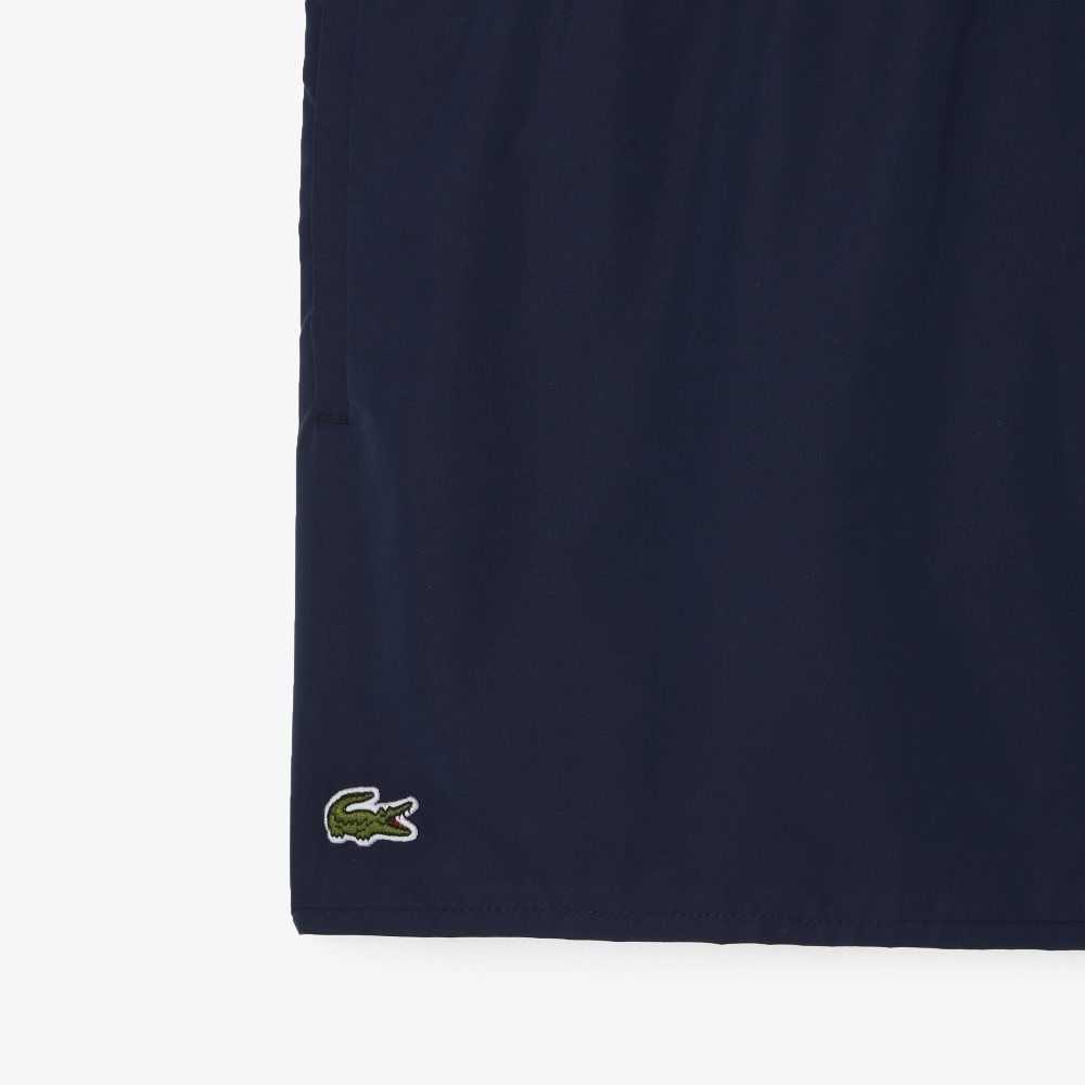 Lacoste Light Quick-Dry Swim Shorts Navy Blue / Green | QNR-306248