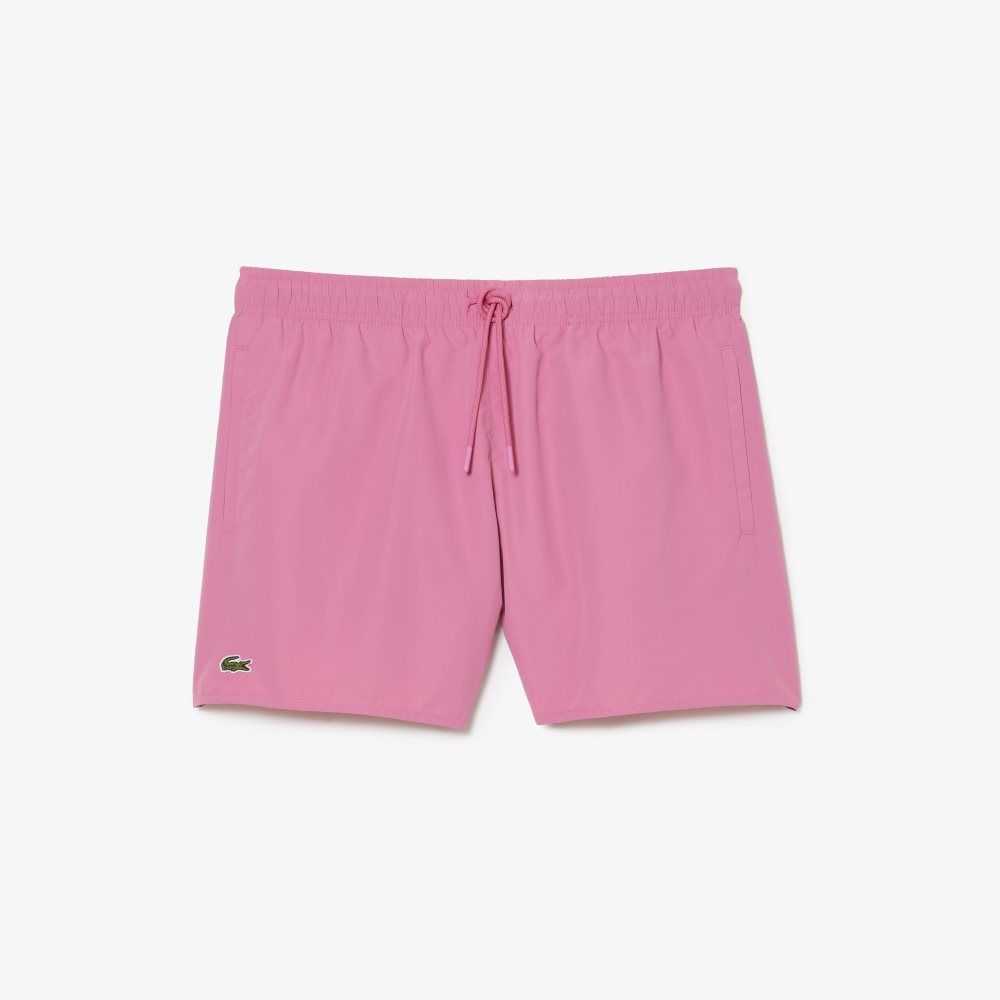 Lacoste Light Quick-Dry Swim Shorts Pink / Green | OXU-483596