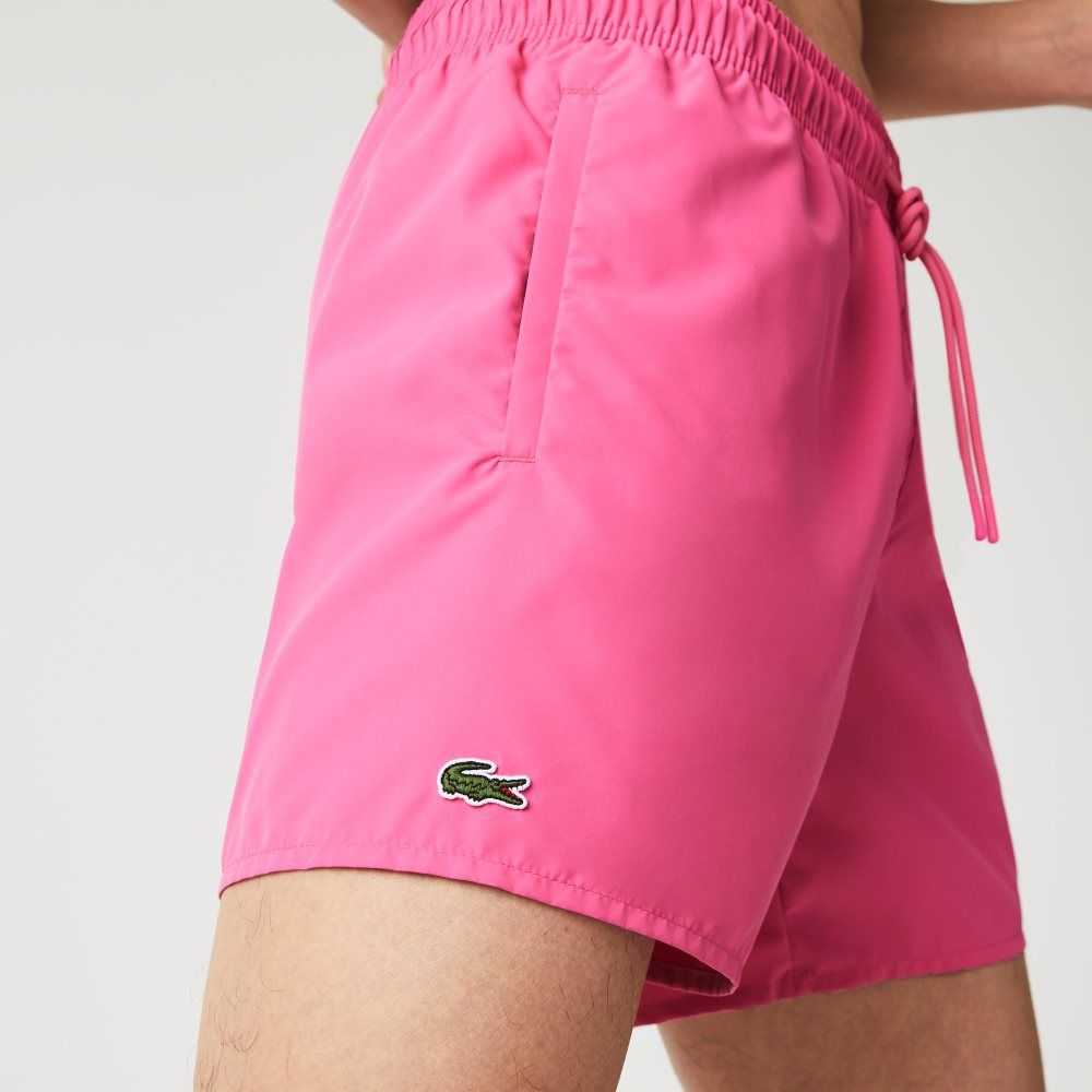 Lacoste Light Quick-Dry Swim Shorts Pink / Green | ZPU-357916