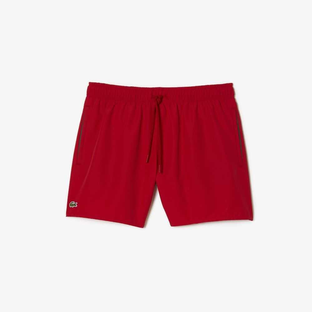 Lacoste Light Quick-Dry Swim Shorts Red / Green | VWL-258714