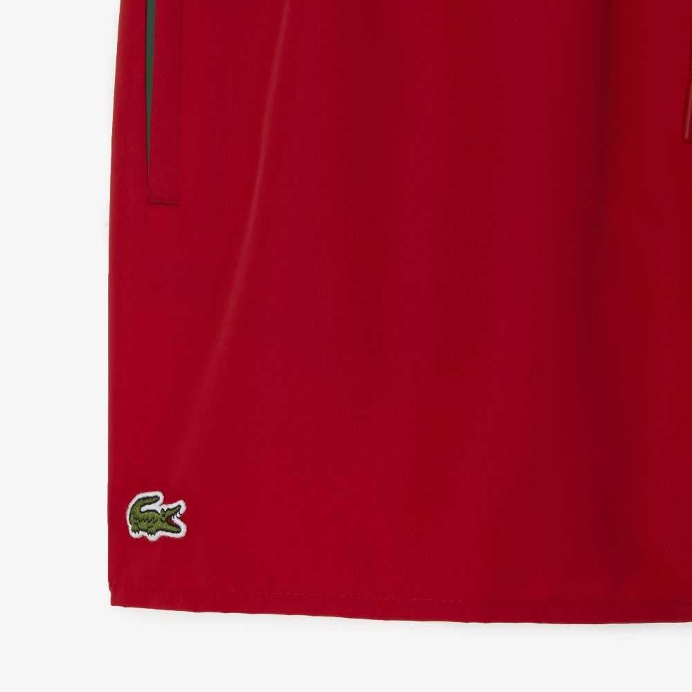 Lacoste Light Quick-Dry Swim Shorts Red / Green | VWL-258714