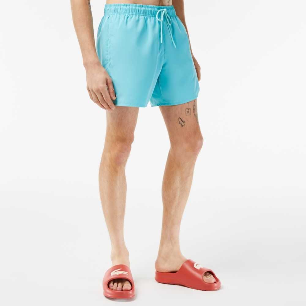 Lacoste Light Quick-Dry Swim Shorts Turquoise / Green | NPV-378024