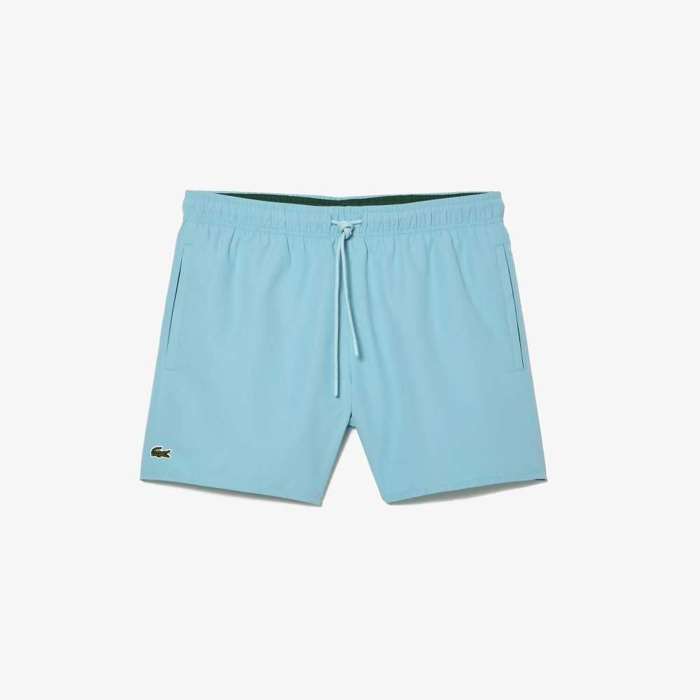 Lacoste Light Quick-Dry Swim Shorts Turquoise / Green | NPV-378024