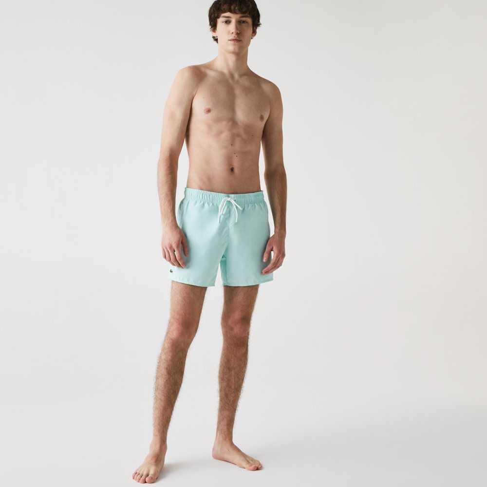 Lacoste Light Quick-Dry Swim Shorts Turquoise / Green | VGW-213854