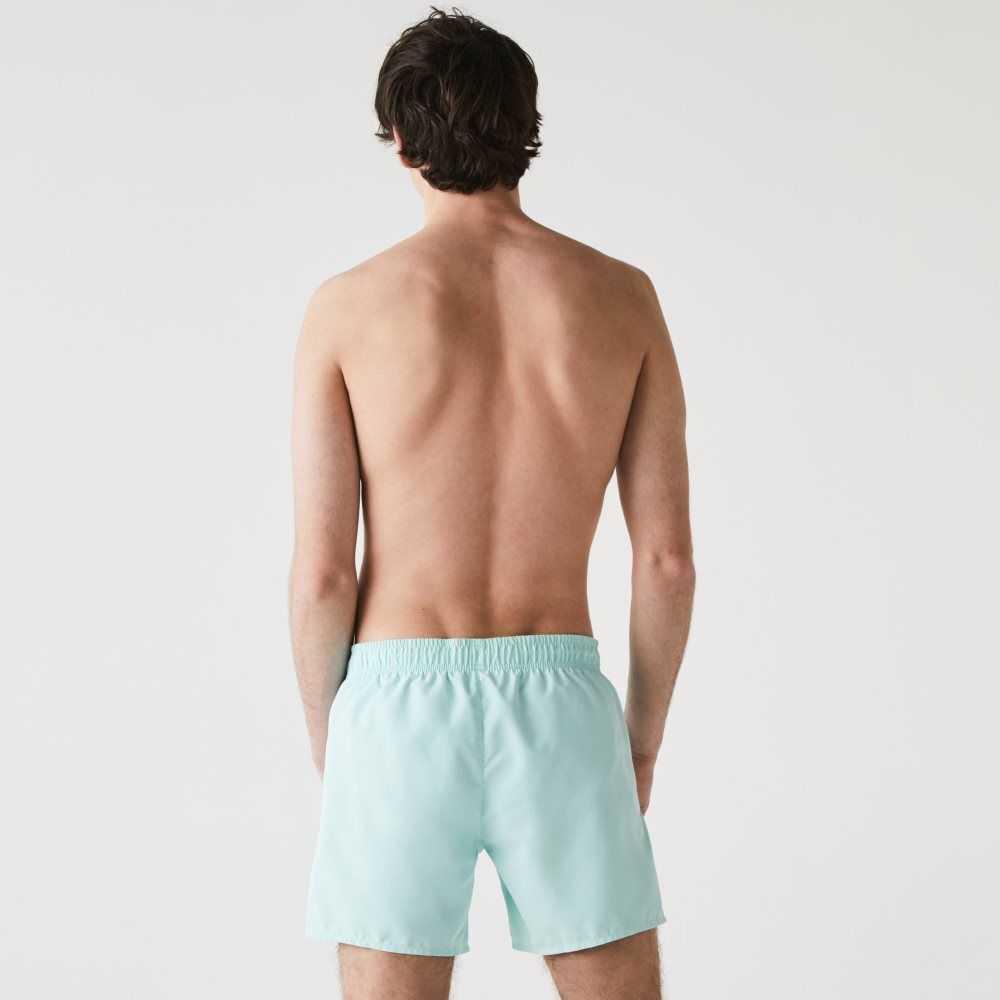 Lacoste Light Quick-Dry Swim Shorts Turquoise / Green | VGW-213854