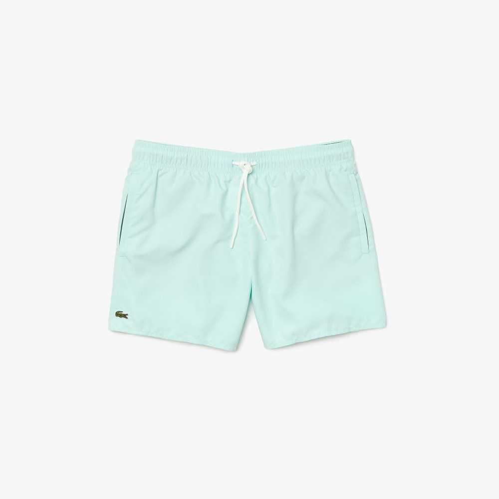 Lacoste Light Quick-Dry Swim Shorts Turquoise / Green | VGW-213854