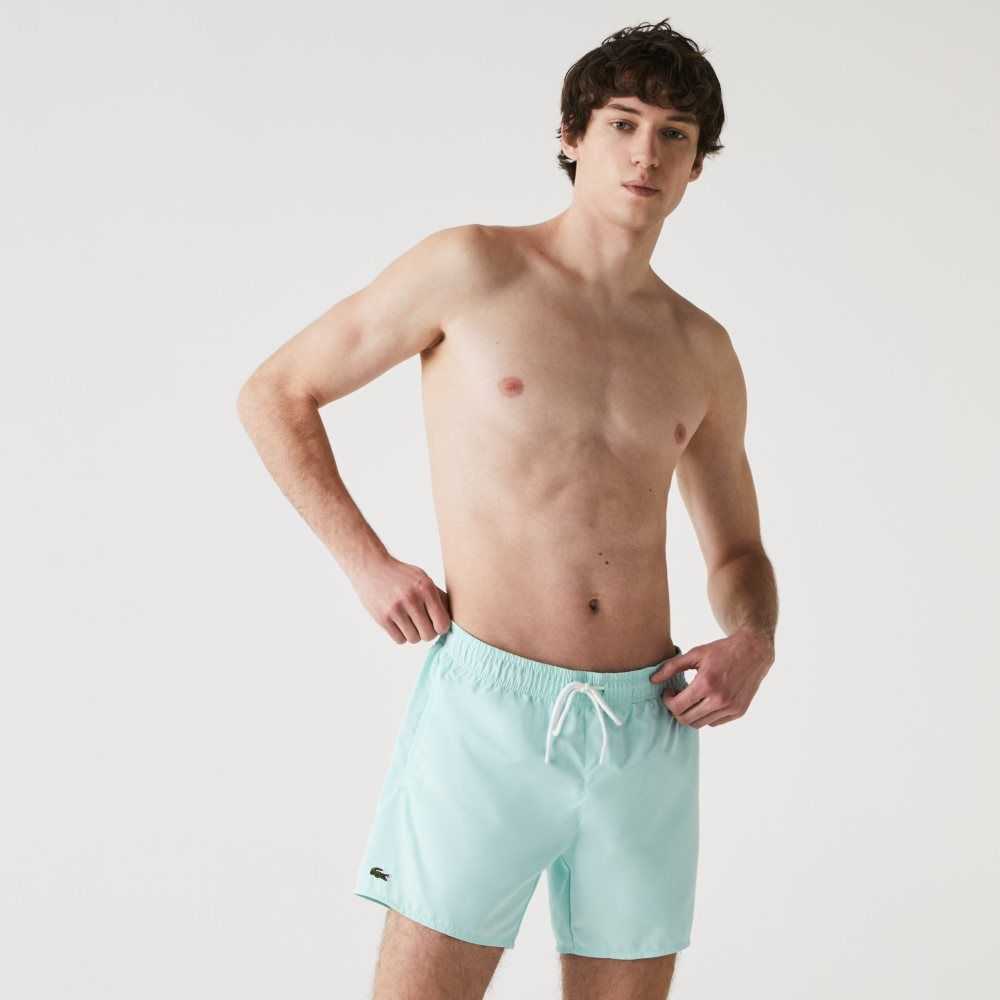 Lacoste Light Quick-Dry Swim Shorts Turquoise / Green | VGW-213854