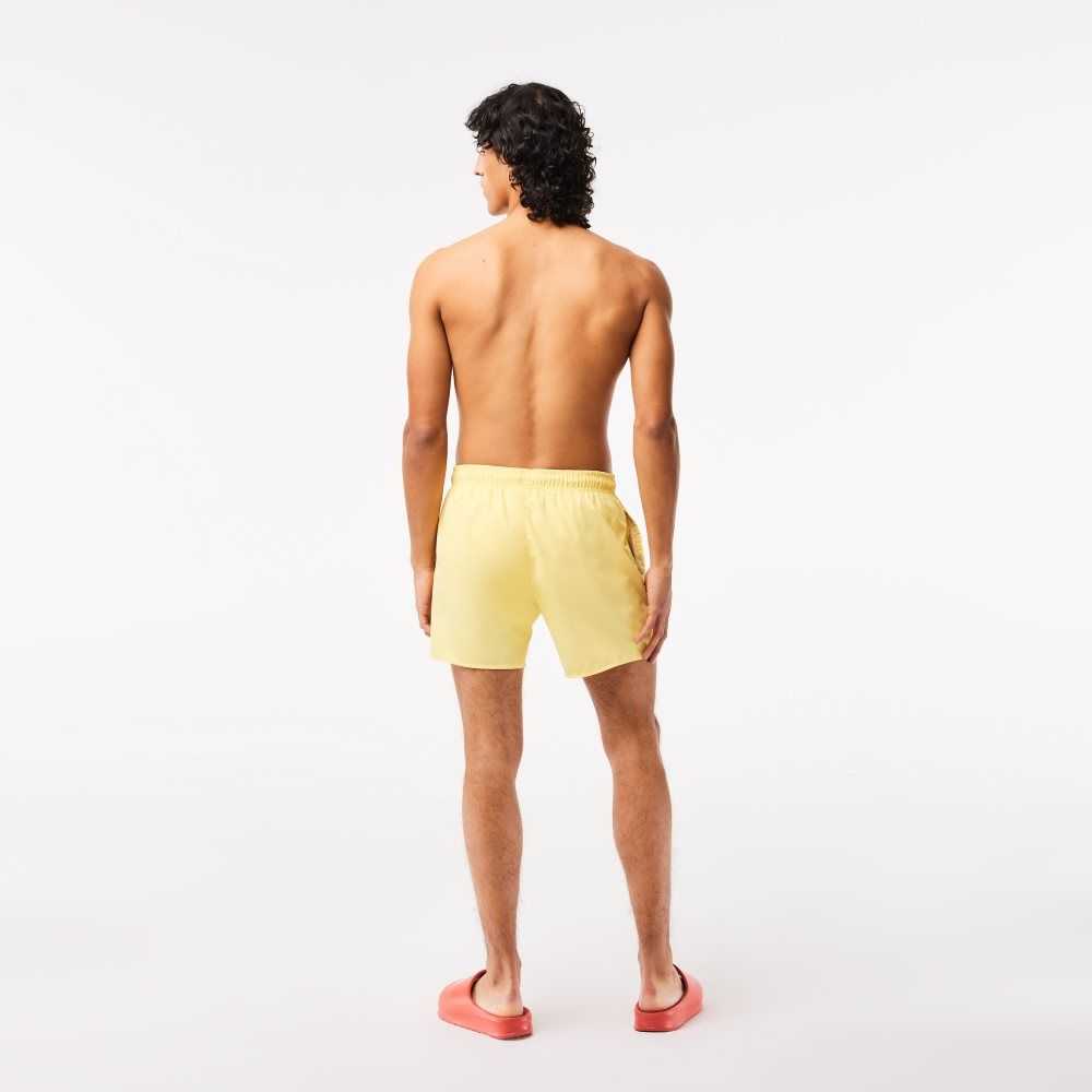 Lacoste Light Quick-Dry Swim Shorts Yellow / Green | ZUB-759083