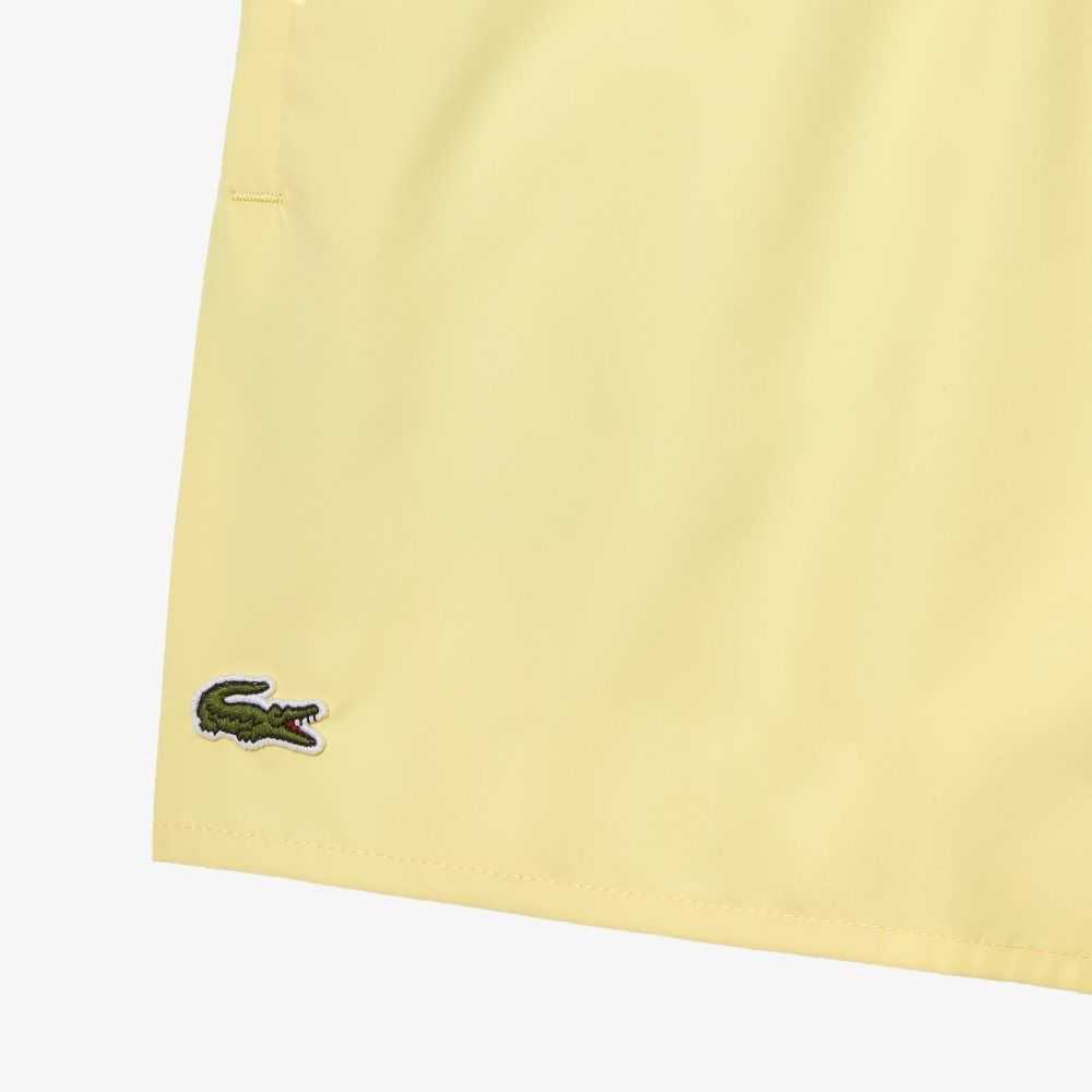 Lacoste Light Quick-Dry Swim Shorts Yellow / Green | ZUB-759083