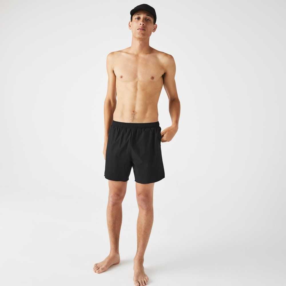 Lacoste Light Swim Trunks Black | CEL-961258