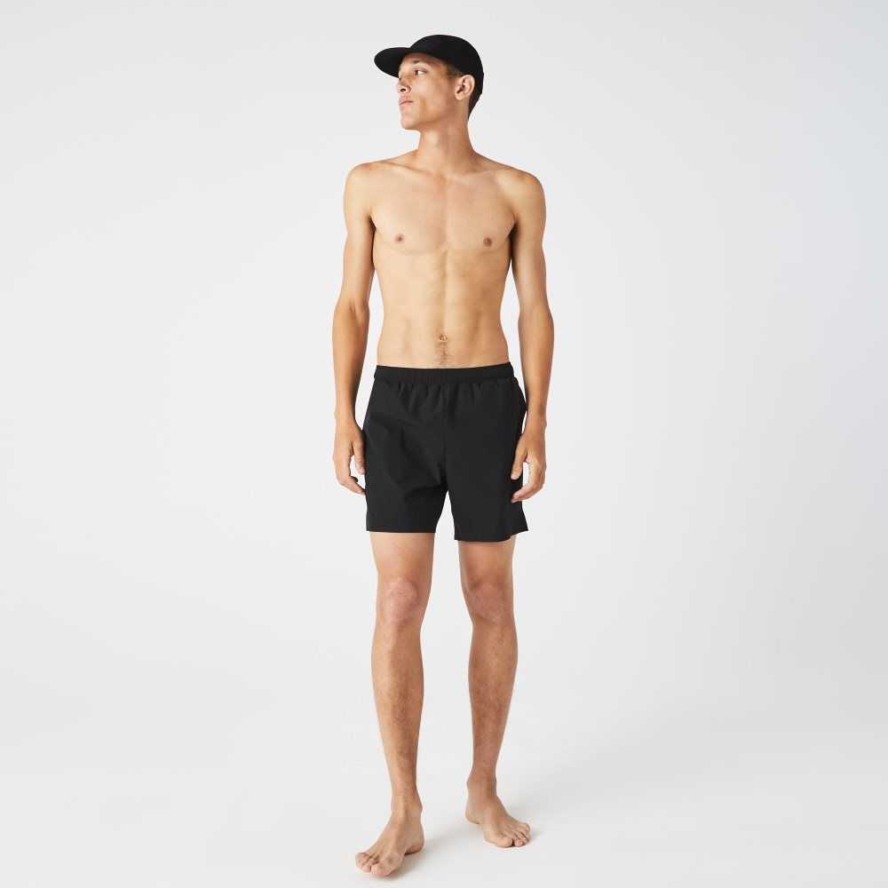 Lacoste Light Swim Trunks Black | CEL-961258