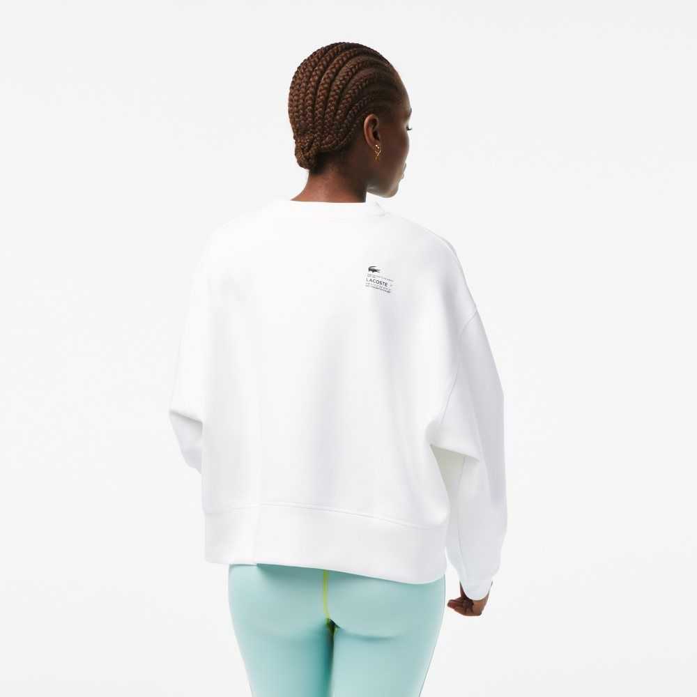 Lacoste Logo Back Sweatshirt White | NIT-814527