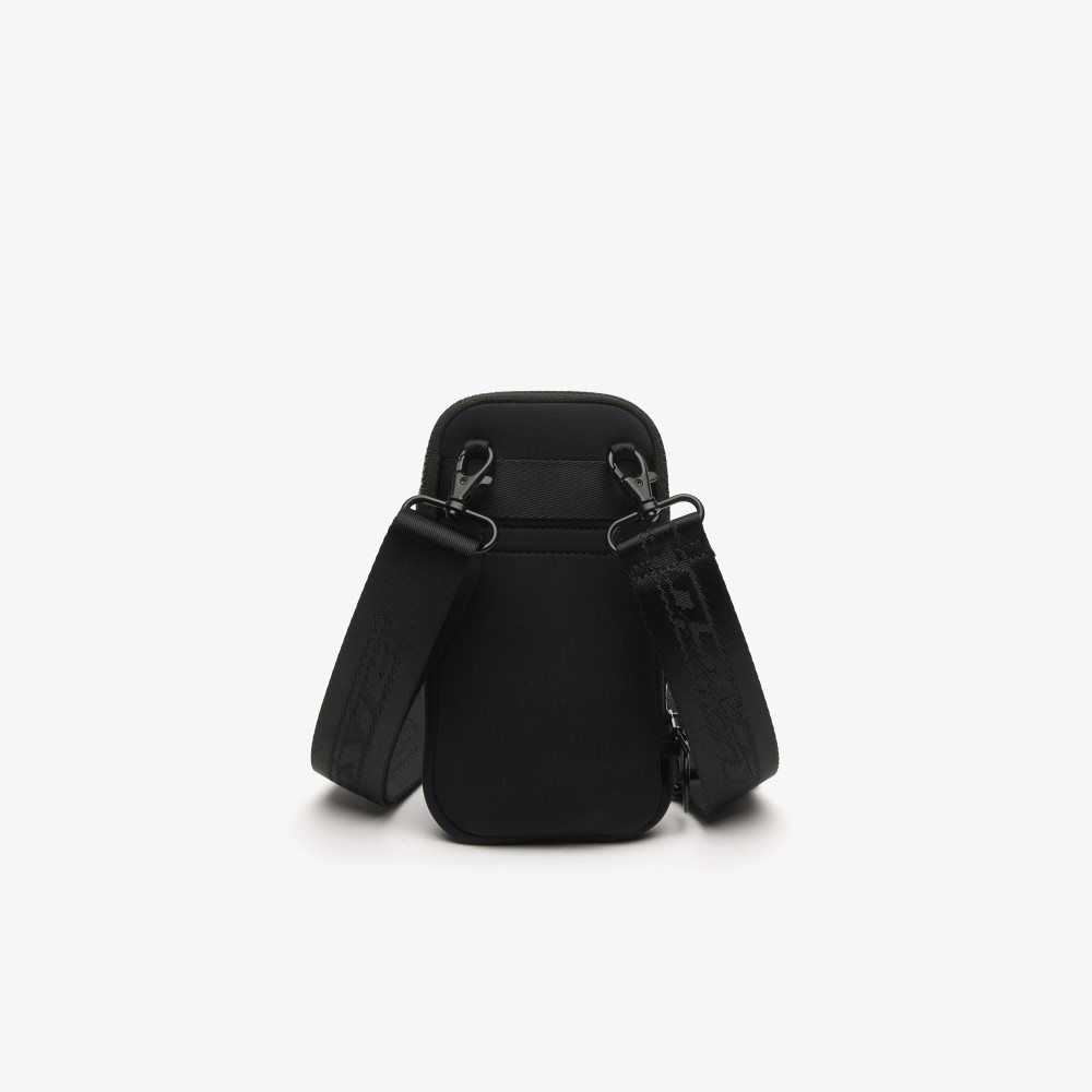 Lacoste Logo Strap Smartphone Holder Black | DSH-318027