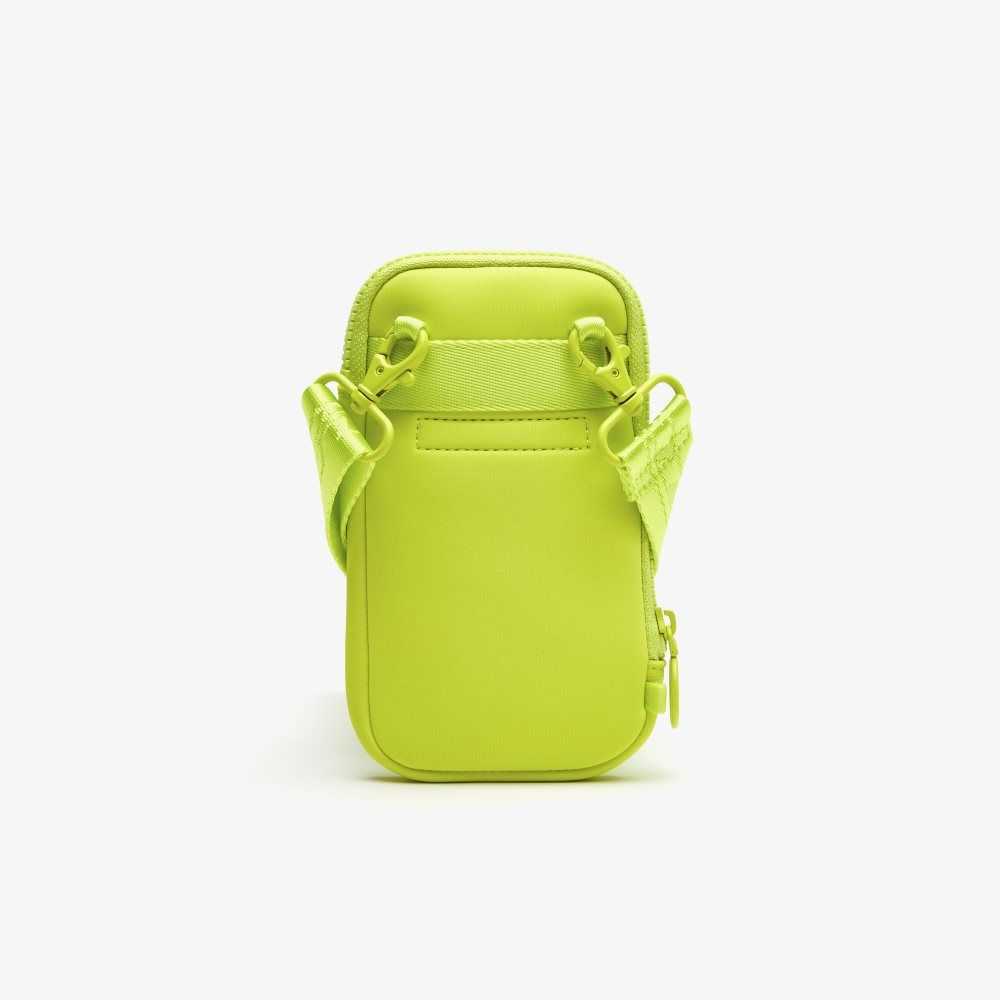 Lacoste Logo Strap Smartphone Holder Lime | CLQ-479583