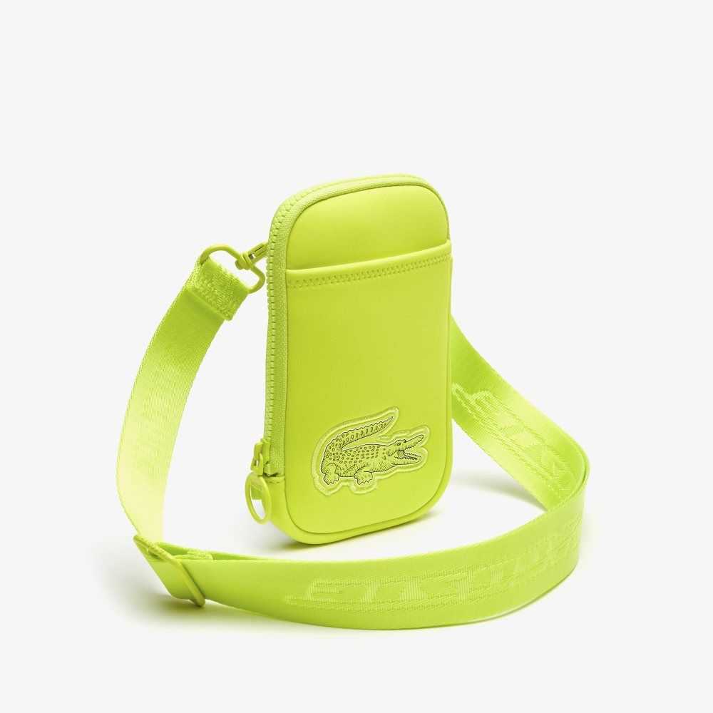 Lacoste Logo Strap Smartphone Holder Lime | CLQ-479583