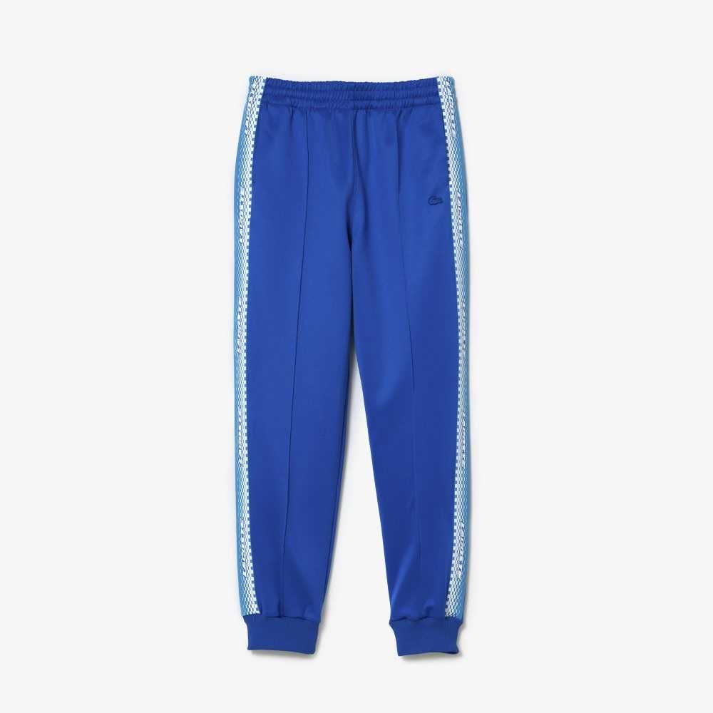 Lacoste Logo Stripe Track Pants Blue | DXH-260485