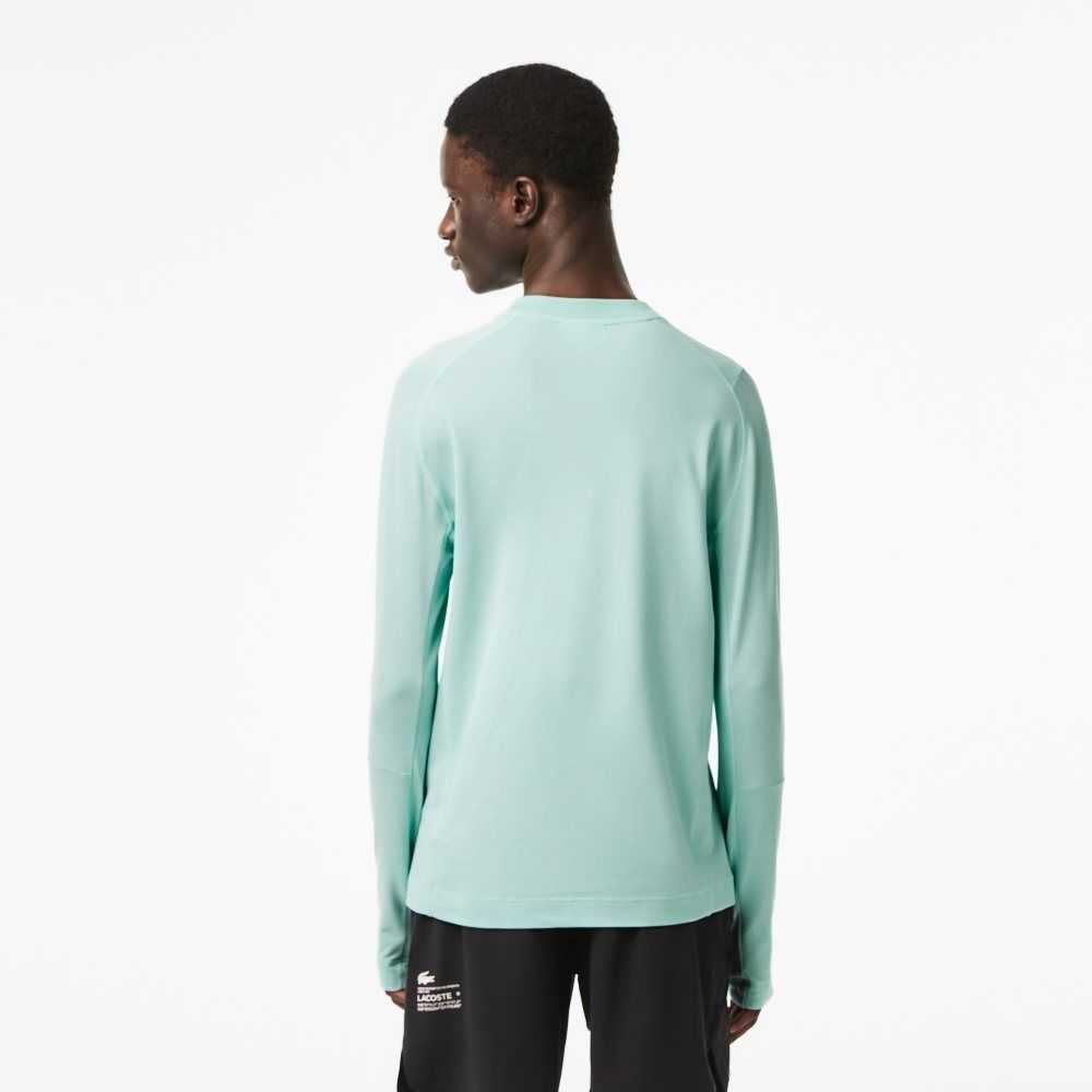 Lacoste Long Sleeve Organic Cotton Slim Fit T-Shirt Mint | QMB-175486